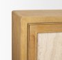 71382 - Valterra Light Brown Wood w/ Travertine 4 Door Sideboard