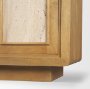 71382 - Valterra Light Brown Wood w/ Travertine 4 Door Sideboard