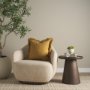 71531-CFD - Kambal 20x20 Mustard Cotton Pillow Cover w/Down Filler