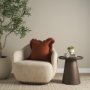 71555-CFNA - Kambal 20x20 Copper Rust Cotton Pillow Cover w/Non-Allergen Filler