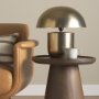 71588 - Orlo 15.4" Gold Metal Mushroom Table Lamp