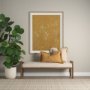 71532-CFD - Kambal 14x26 Mustard Cotton Pillow Cover w/Down Filler