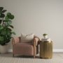 71730 - Margaux Sienna Fabric Open Back Barrel Accent Chair