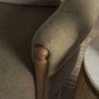 71731 - Margaux Olive Fabric Open Back Barrel Accent Chair