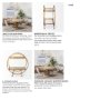 50363 - Carola Gold Frame Two-Tier Glass Shelves w/Stemware Holder Bar Cart