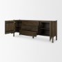 71299 - Phil Dark Brown Wood 2 Door 3 Drawer Closed Sideboard