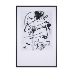 Doodle II by Mercana Studio a Hand Embellished Textured Framed Art Print Matted under Glass