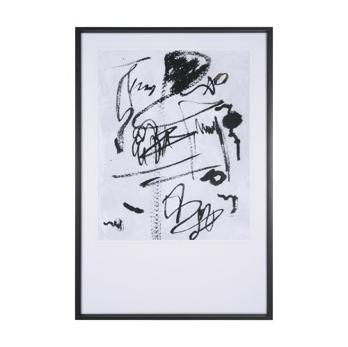 	14346 - Doodle II by Mercana Studio a Hand Embellished Textured Framed Art Print Matted under Glass
