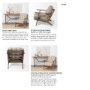 68186 - Olympus III Striped Brown Jute Wrapped Wooden Frame Accent Chair 