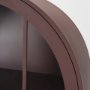 71712 - Rousseau Arched Curio Cabinet w/ Glass Doors | Burgundy Metal
