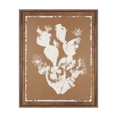 16362 - Solar Cactus - Sienna by Nick Simon Hand-Embellished Textured Framed Artwork Matted under Glass