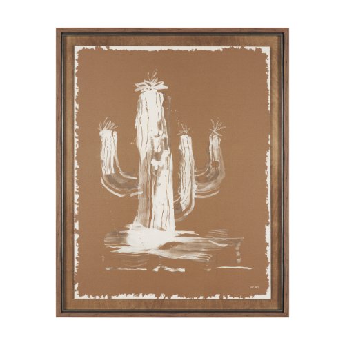 16363 - Saguaro Nights - Sienna by Nick Simon Hand-Embellished Textured Framed Artwork Matted under Glass