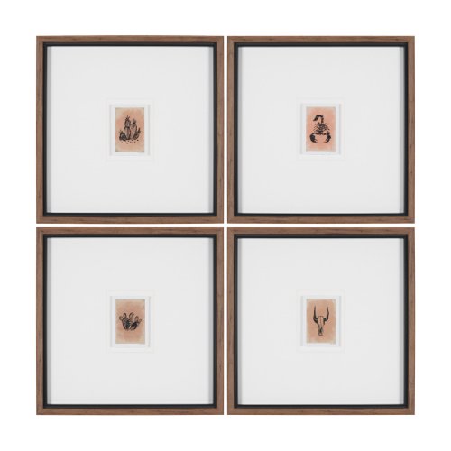 16377 - Desert Collection by Nick Simon Hand-Embellished Framed Artwork Matted under Glass