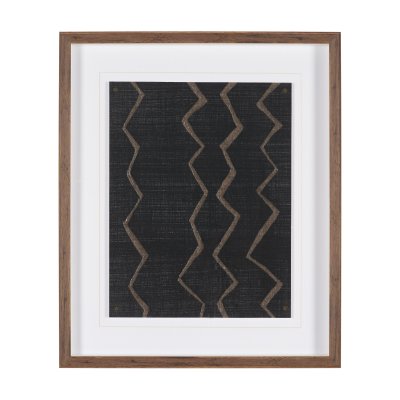 16412 - Fabric Fusion - Zig Zag by Maja Gunnarsdottir Textured Framed Artwork Matted under Glass