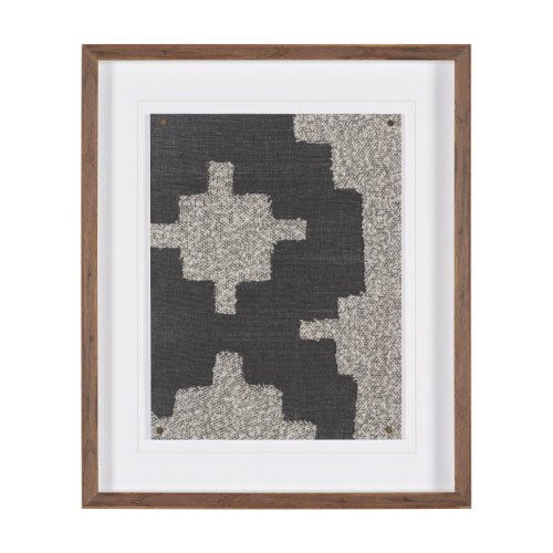 16413 - Fabric Fusion - Blok by Maja Gunnarsdottir Textured Framed Artwork Matted under Glass
