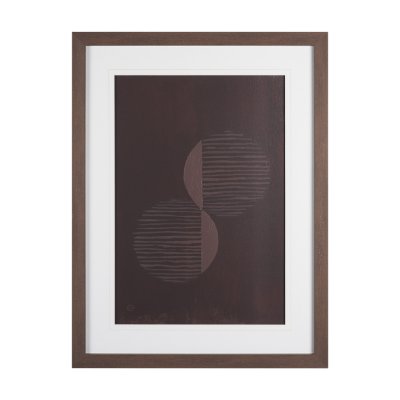 16424 - Twin Phases by Mercana Studio Hand-Embellished Textured Framed Artwork Matted under Glass
