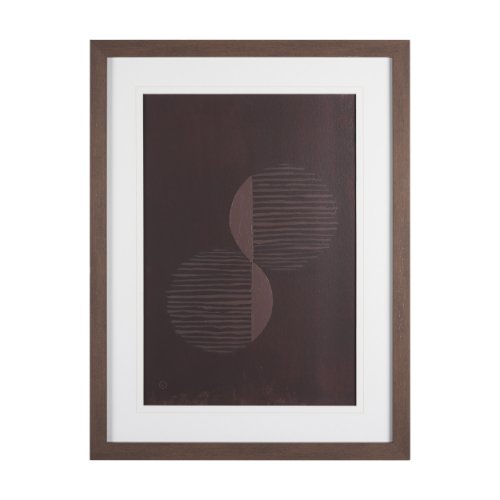 16424 - Twin Phases by Mercana Studio Hand-Embellished Textured Framed Artwork Matted under Glass