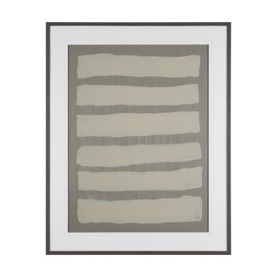 16425 - Linear Rhythym by Mercana Studio Hand-Embellished Textured Framed Artwork Matted under Glass
