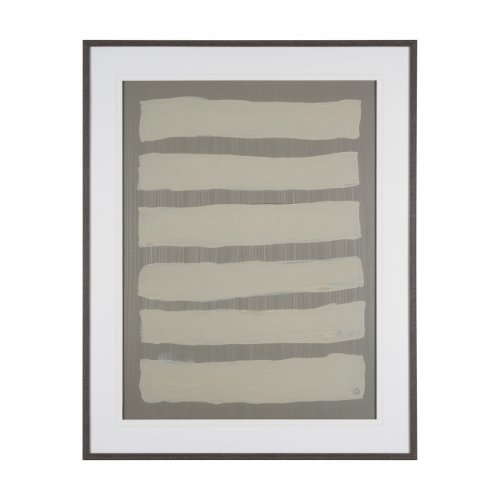 16425 - Linear Rhythym by Mercana Studio Hand-Embellished Textured Framed Artwork Matted under Glass