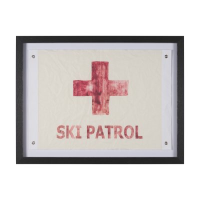 16436 - Ski Patrol by Mercana Studio Hand-Embellished Textured Framed Artwork Matted under Glass