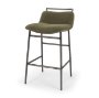 71923 - Kavalan 33.5" Total Height Olive Moss Seat Gun Metal Frame Counter Stool
