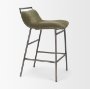 71923 - Kavalan 33.5" Total Height Olive Moss Seat Gun Metal Frame Counter Stool