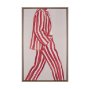 102890-FL - Walking Striped Suit by Mercana Studio Hand-Embellished Textured Framed Canvas Artwork