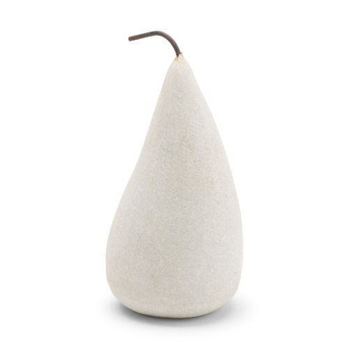71561 - Pera Small White Marble Pear Decorative Object