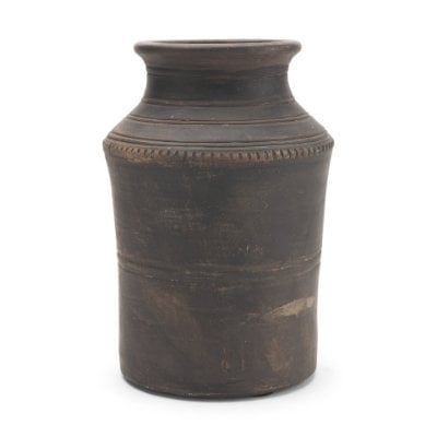 71565 - Creta 10" Black Terracotta Planter Vase