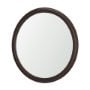 71600 - Bramwell 36" Dark Brown Wood Framed Heritage Round Mirror