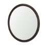 71601 - Bramwell 48" Dark Brown Wood Framed Heritage Round Wall Mirror
