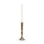 71640 - Whitlock Large Antique Brass Metal Taper Candle Holder