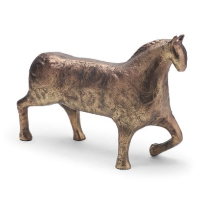 71643 - Marengo Antiqued Brass Metal Decorative Horse Object