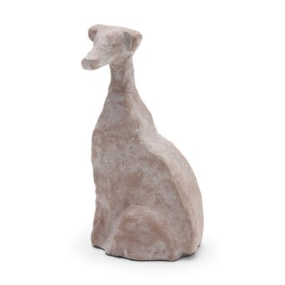 71644 - Anubis Grey Washed Metal Decorative Dog Object