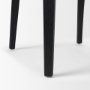 69350V - Clara Cane Back Dining Side Chair | Cream Fabric w/ Black Wood