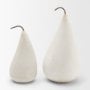 71561 - Pera Small White Marble Pear Decorative Object