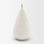 71562 - Pera Large White Marble Pear Decorative Object