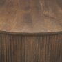 69877 - Terra 48L x 48W x 15H Dark Brown Wood Round Fluted Coffee Table
