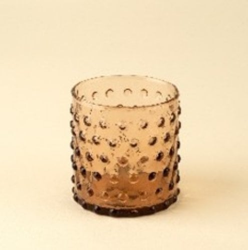 IN6066 - Hobnail Glass Lowball Tumbler, Copper