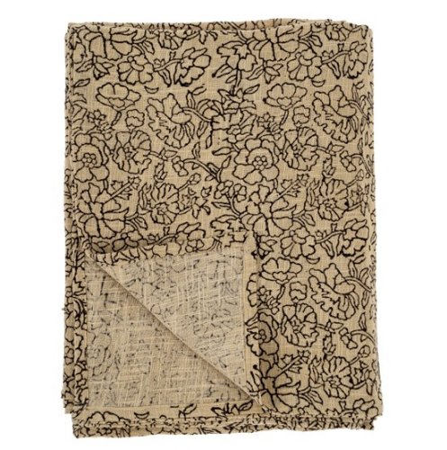 IN7470 - Poppy Block Print Tablecloth Natural