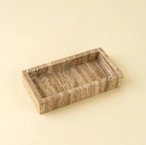 IN2656 - Rectangular Travertine Tray S