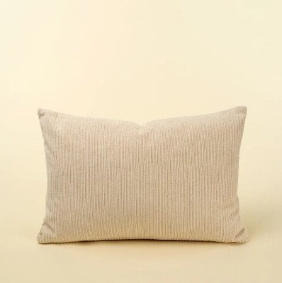 IN8902-C - 16x24 Wide Wale Corduroy Pillow, Ivory 