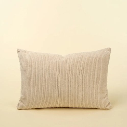 IN8902-C - 16x24 Wide Wale Corduroy Pillow, Ivory 