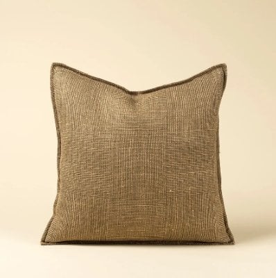 IN9637-C - 20x20 Patch Weave Linen Pillow, Olive