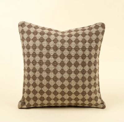 IN8197 - 20x20 Check Weave Pillow, Brown 