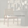 71243 - Reid Cane Back Dining Side Chair | Cream Fabric w/ Brown Wood