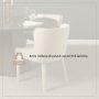 71251 - Nolan Wingback Dining Side Chair | Cream Chenille w/ Tapered Wood