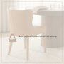 71253 - Nolan Wingback Dining Side Chair | Tan Leather w/ Tapered Wood
