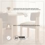 71317 - Soho Open Back Dining Side Chair | Brown Fabric w/ Light Brown Wood
