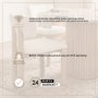 71318 - Soho Open Back Dining Side Chair | Cream Fabric w/ Light Brown Wood